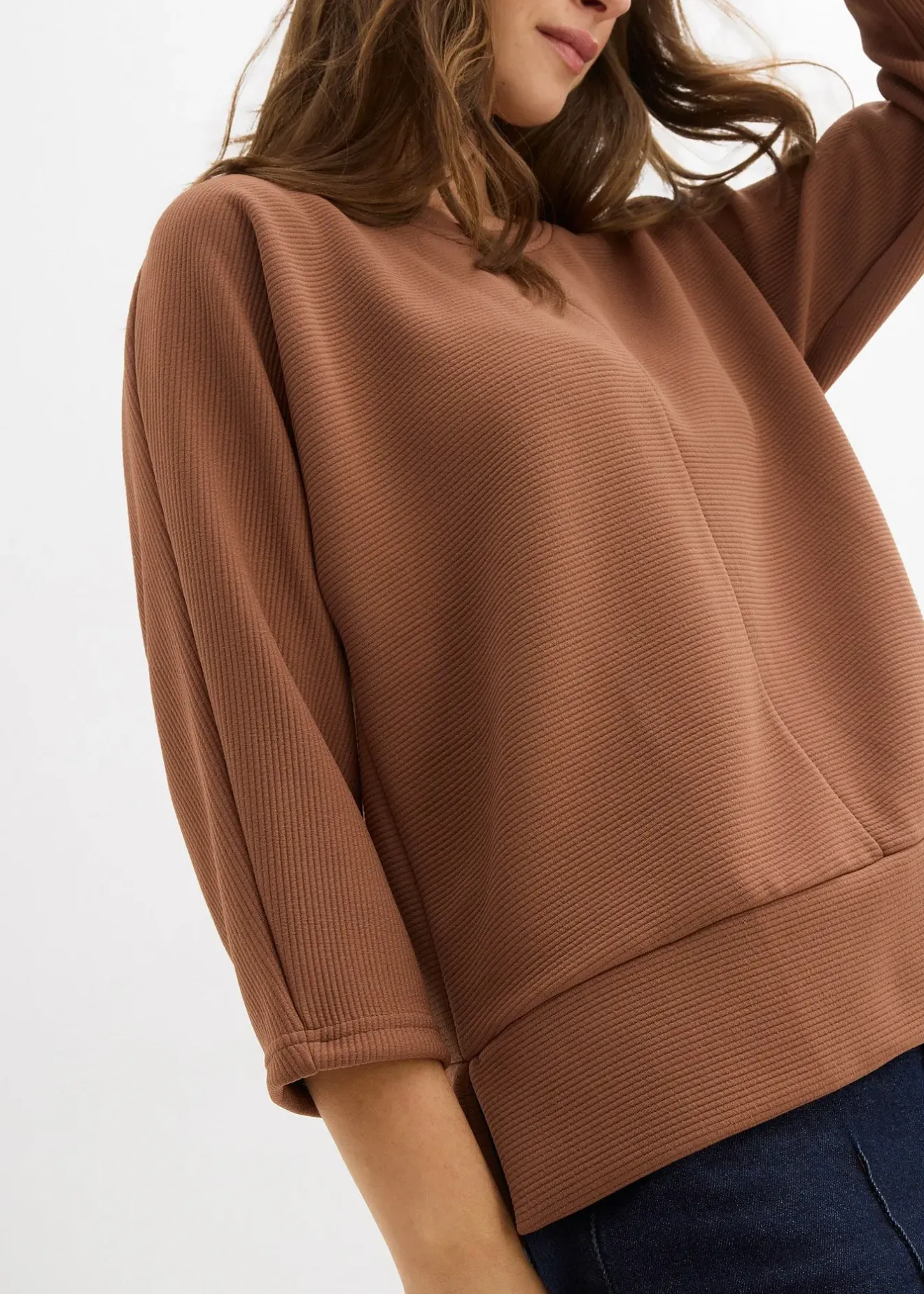 bonprix Sweat en matière texturée|Femme Sweats