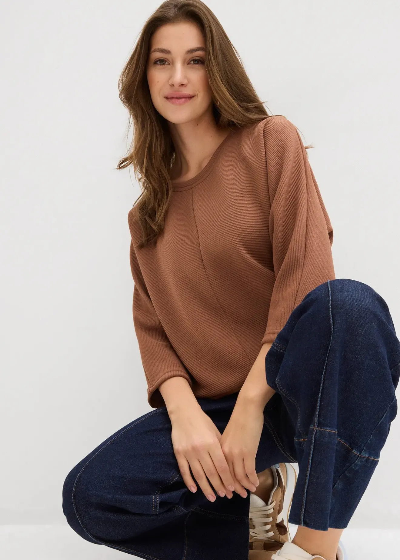 bonprix Sweat en matière texturée|Femme Sweats