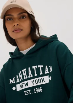 bonprix Sweat oversize à capuche 100% coton|Femme Sweats