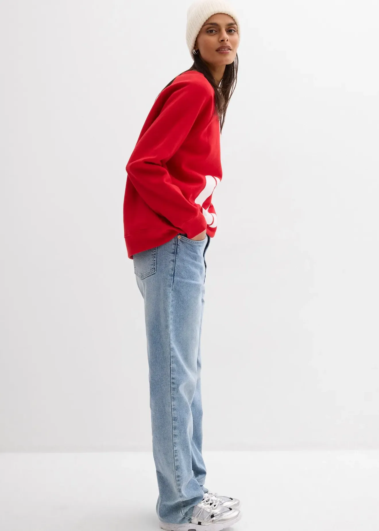 bonprix Sweat oversize 100% coton|Femme Sweats