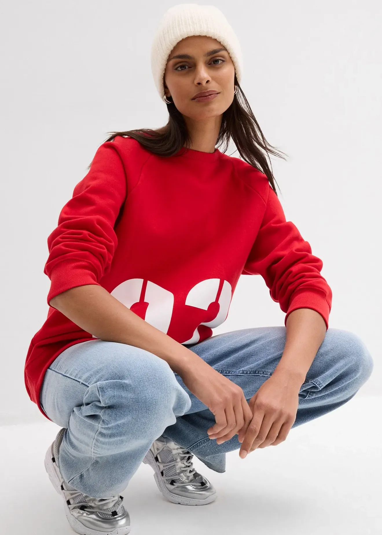 bonprix Sweat oversize 100% coton|Femme Sweats