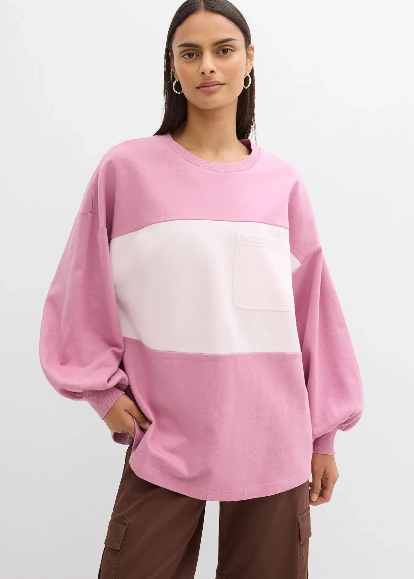 bonprix Sweat oversize 100% coton|Femme Sweats