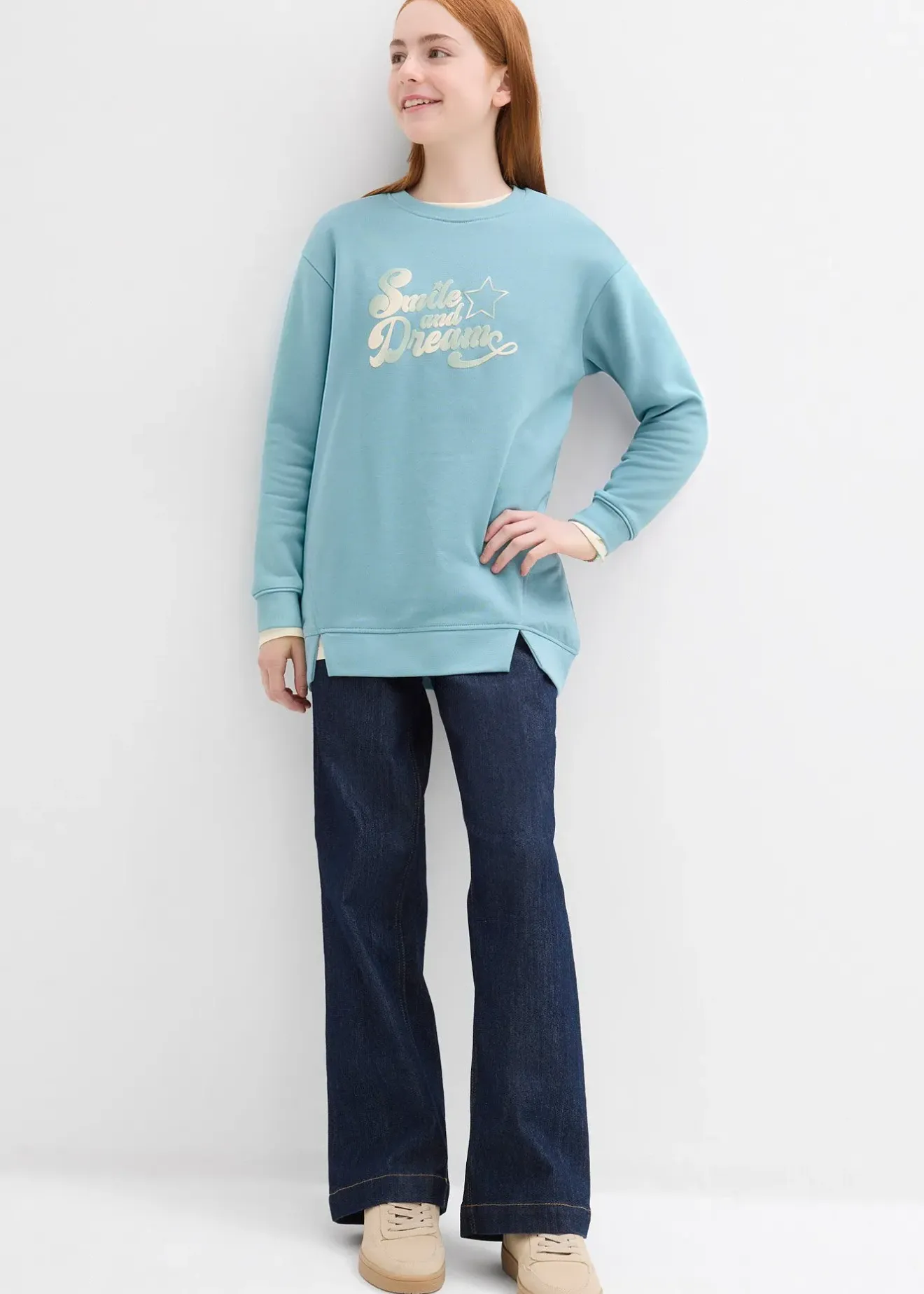 bonprix Sweat oversize 100% coton|Enfant Vêtements Enfant|Filles 9-16 Ans·Pulls & Sweats