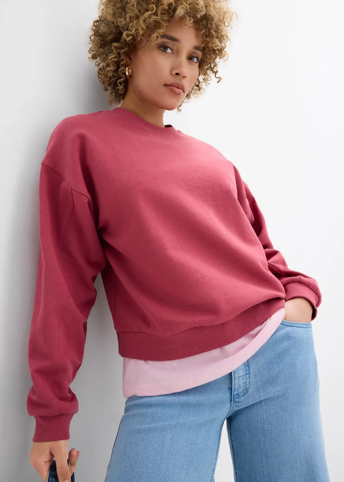 Femme bonprix Sweats|Sweat oversize 100% coton