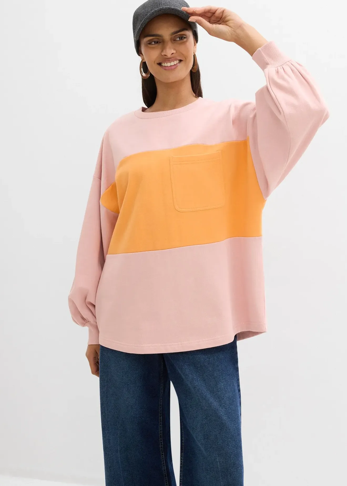 Femme bonprix Sweats|Sweat oversize 100% coton