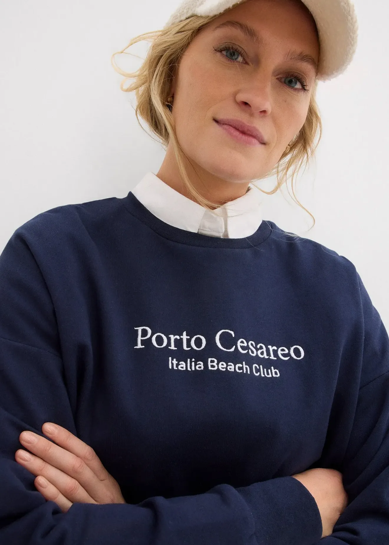 Femme bonprix Sweats|Sweat oversize avec broderie