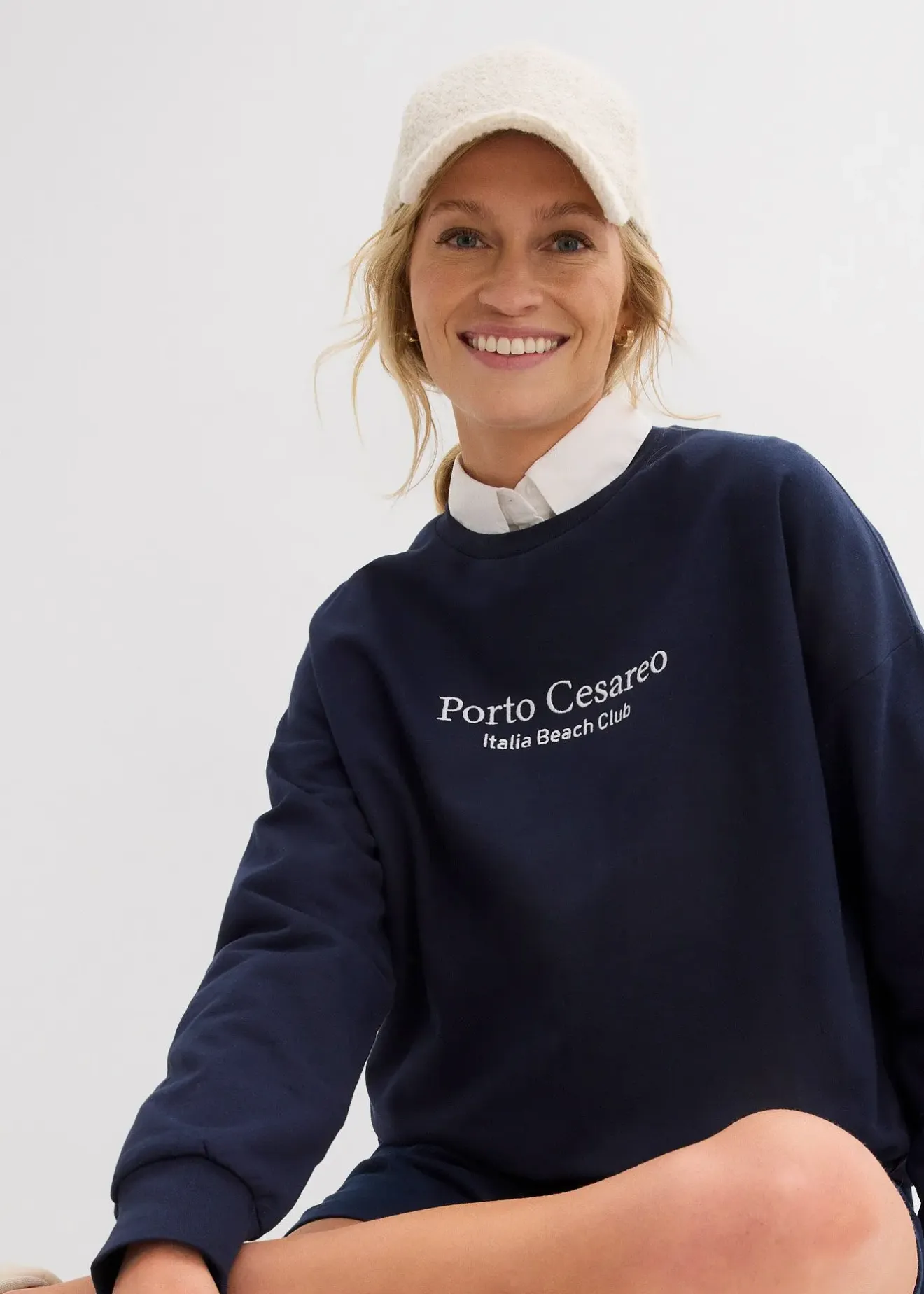 Femme bonprix Sweats|Sweat oversize avec broderie