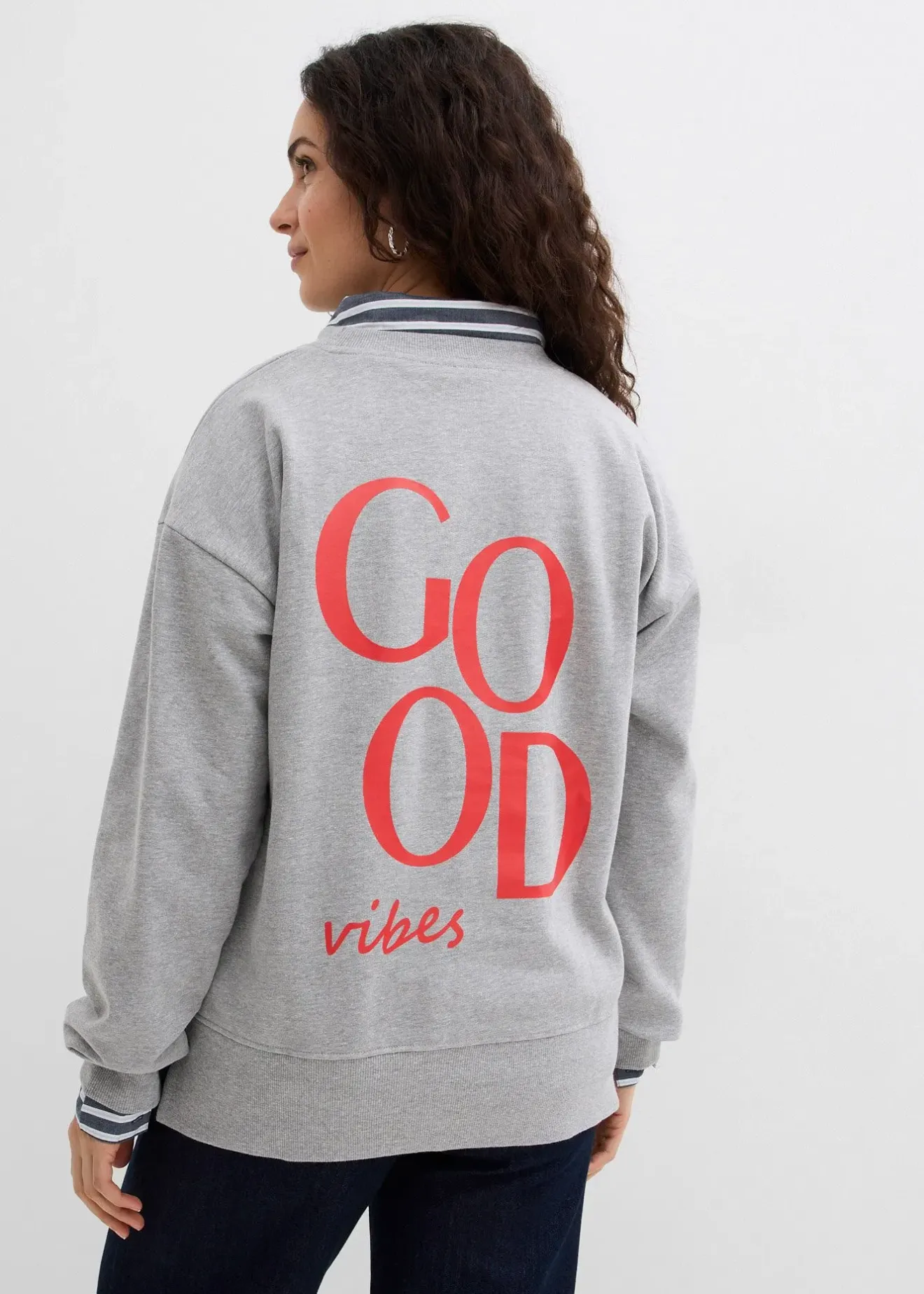 bonprix Sweat oversize en coton|Femme Sweats