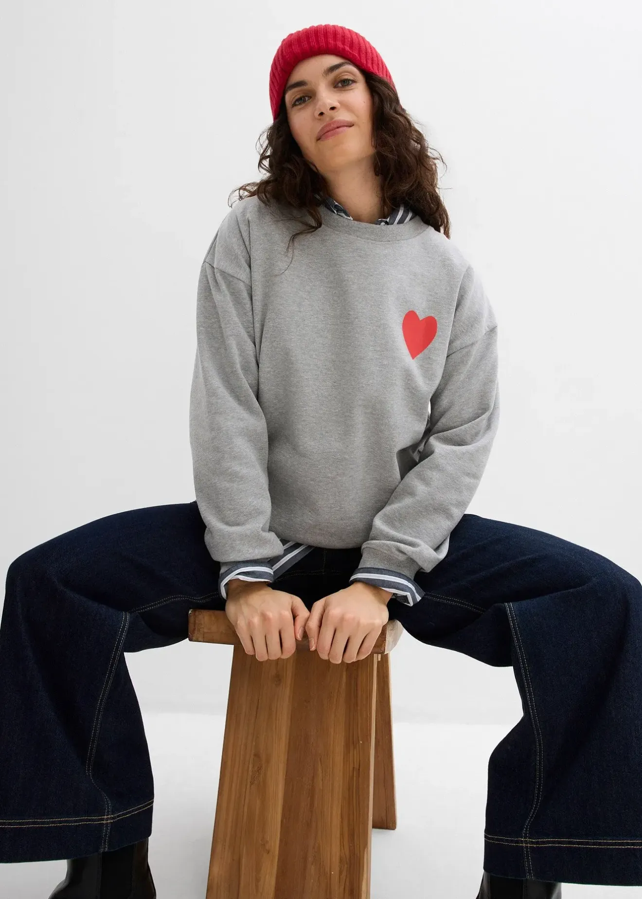 bonprix Sweat oversize en coton|Femme Sweats