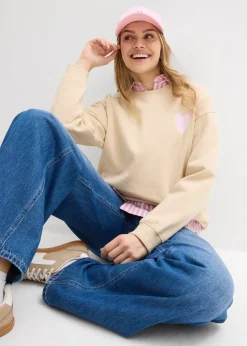 bonprix Sweat oversize en coton|Femme Sweats