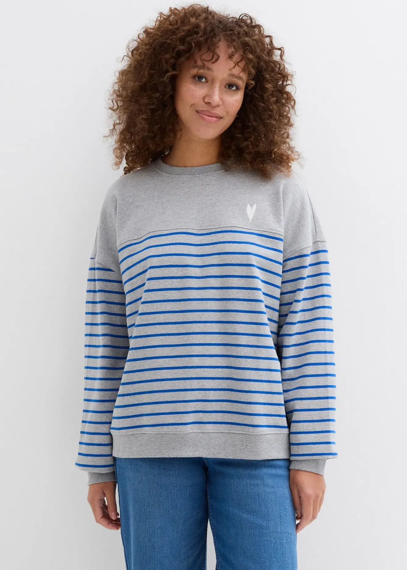 bonprix Sweat oversize en coton mélangé|Femme Sweats