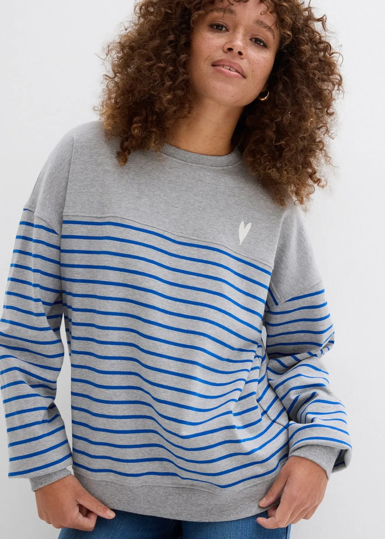bonprix Sweat oversize en coton mélangé|Femme Sweats
