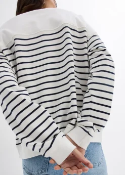 Femme bonprix Sweats|Sweat oversize en coton mélangé