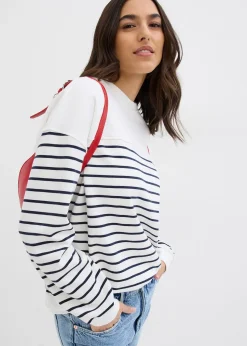 Femme bonprix Sweats|Sweat oversize en coton mélangé