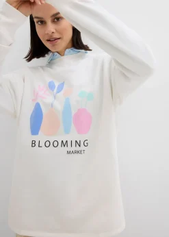 bonprix Sweat oversize en coton mélangé|Femme Sweats