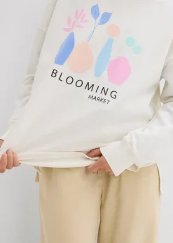 bonprix Sweat oversize en coton mélangé|Femme Sweats