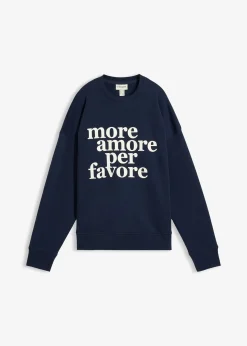 Femme bonprix Sweats|Sweat oversize en coton mélangé