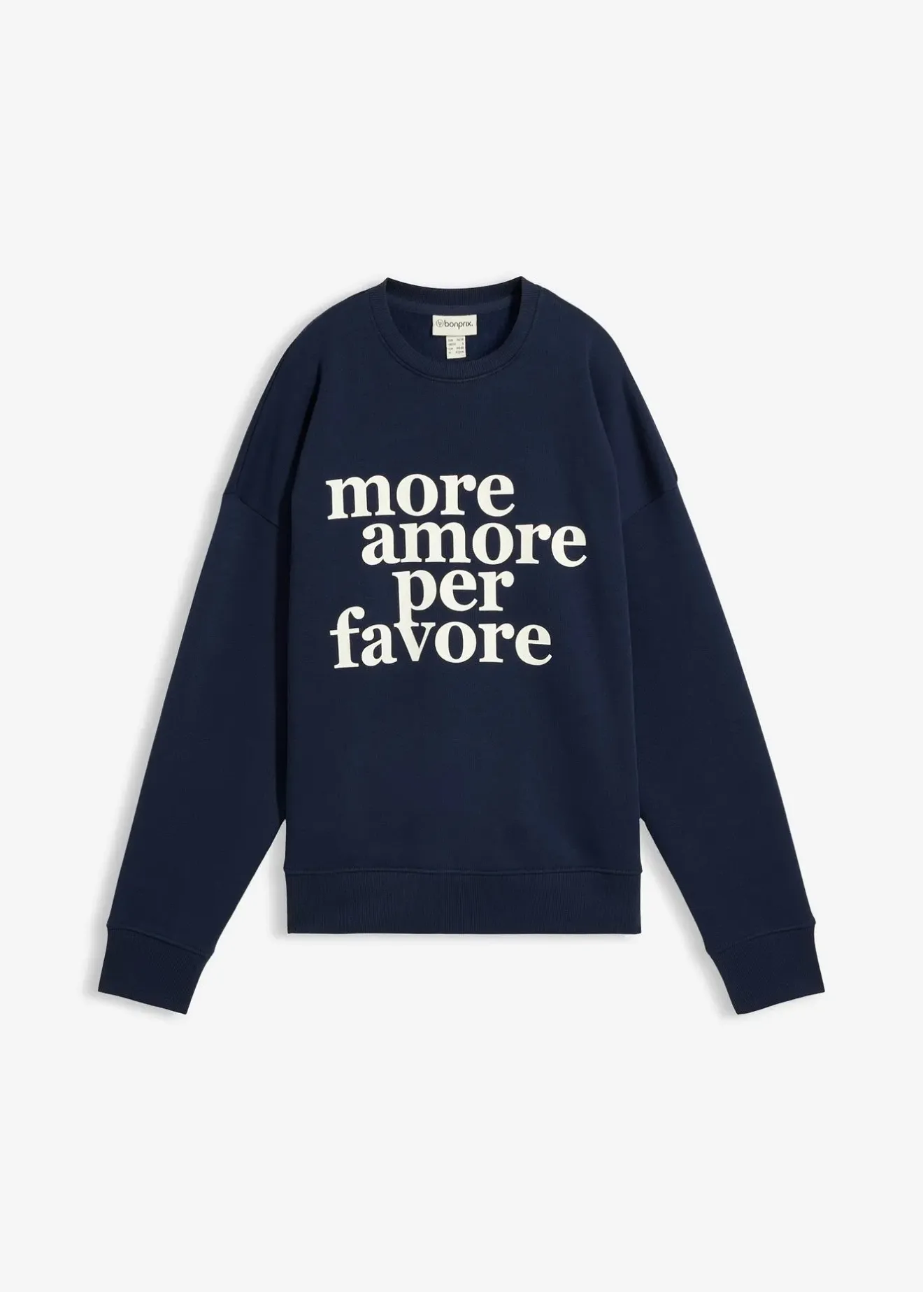 Femme bonprix Sweats|Sweat oversize en coton mélangé