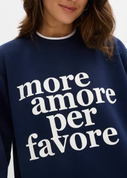 Femme bonprix Sweats|Sweat oversize en coton mélangé