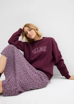 bonprix Sweat oversize en coton mélangé|Femme Sweats