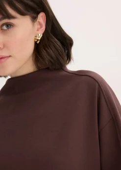 Femme bonprix Basiques|Sweats|Sweat oversize en matière néoprène douce