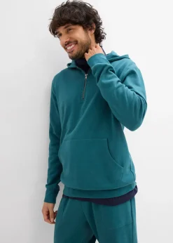 Homme bonprix Sweats|Sweat zippé à capuche 100% coton