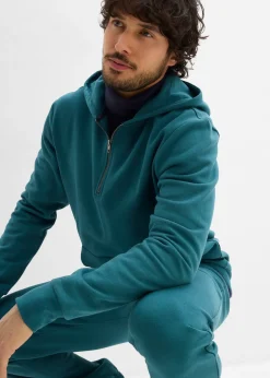 Homme bonprix Sweats|Sweat zippé à capuche 100% coton