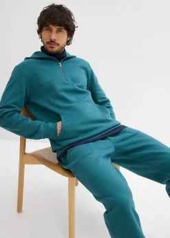 Homme bonprix Sweats|Sweat zippé à capuche 100% coton