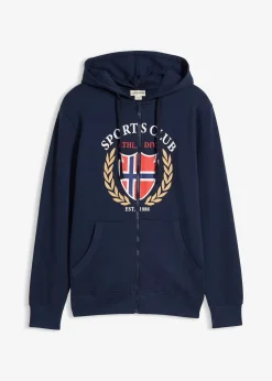 Homme bonprix Sweats|Sweat zippé à capuche, 100% coton