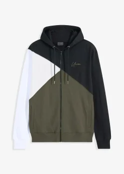 Homme bonprix Sweats|Sweat zippé à capuche 100% coton