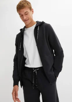 bonprix Sweat zippé à capuche 100% coton|Homme Vêtements De Sport|Sweats