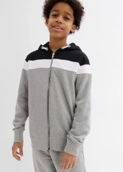 bonprix Sweat zippé à capuche en coton mélangé|Enfant Vêtements Enfant|Garçons 9-16 Ans·Pulls & Sweats
