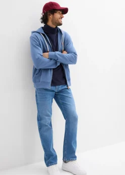 Homme bonprix Vêtements De Sport|Sweats|Sweat zippé à capuche et détails enduits