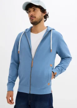 bonprix Sweat zippé à capuche et détails enduits|Homme Sweats