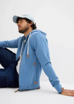 bonprix Sweat zippé à capuche et détails enduits|Homme Sweats