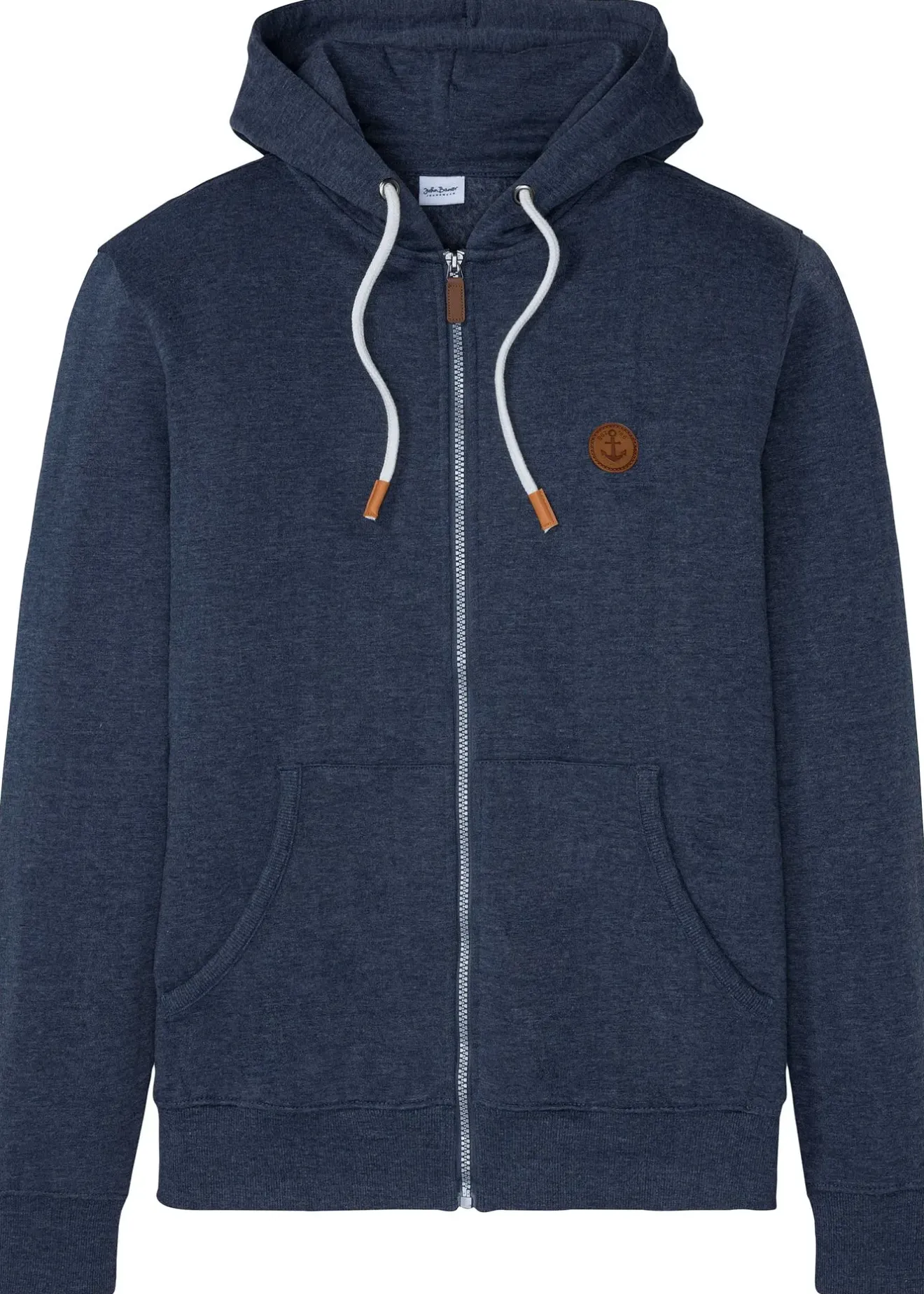 bonprix Sweat zippé à capuche et détails enduits|Homme Vêtements De Sport|Sweats