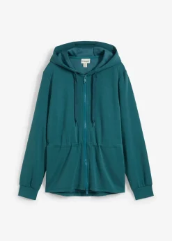 bonprix Sweat zippé à capuche, extensible|Femme Sweats|T-Shirts & Tops