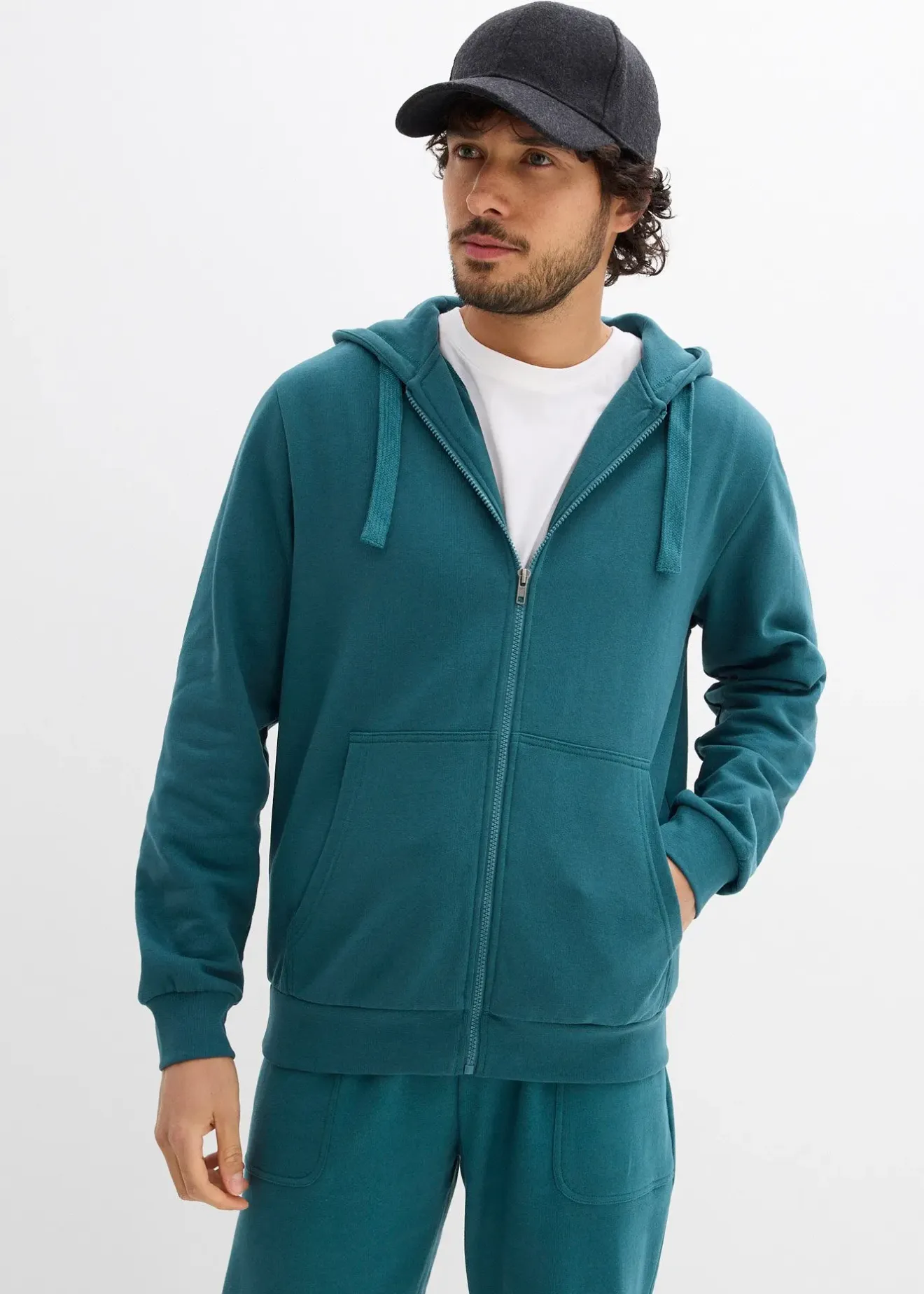 bonprix Sweat zippé à capuche, regular|Homme Vêtements De Sport|Sweats