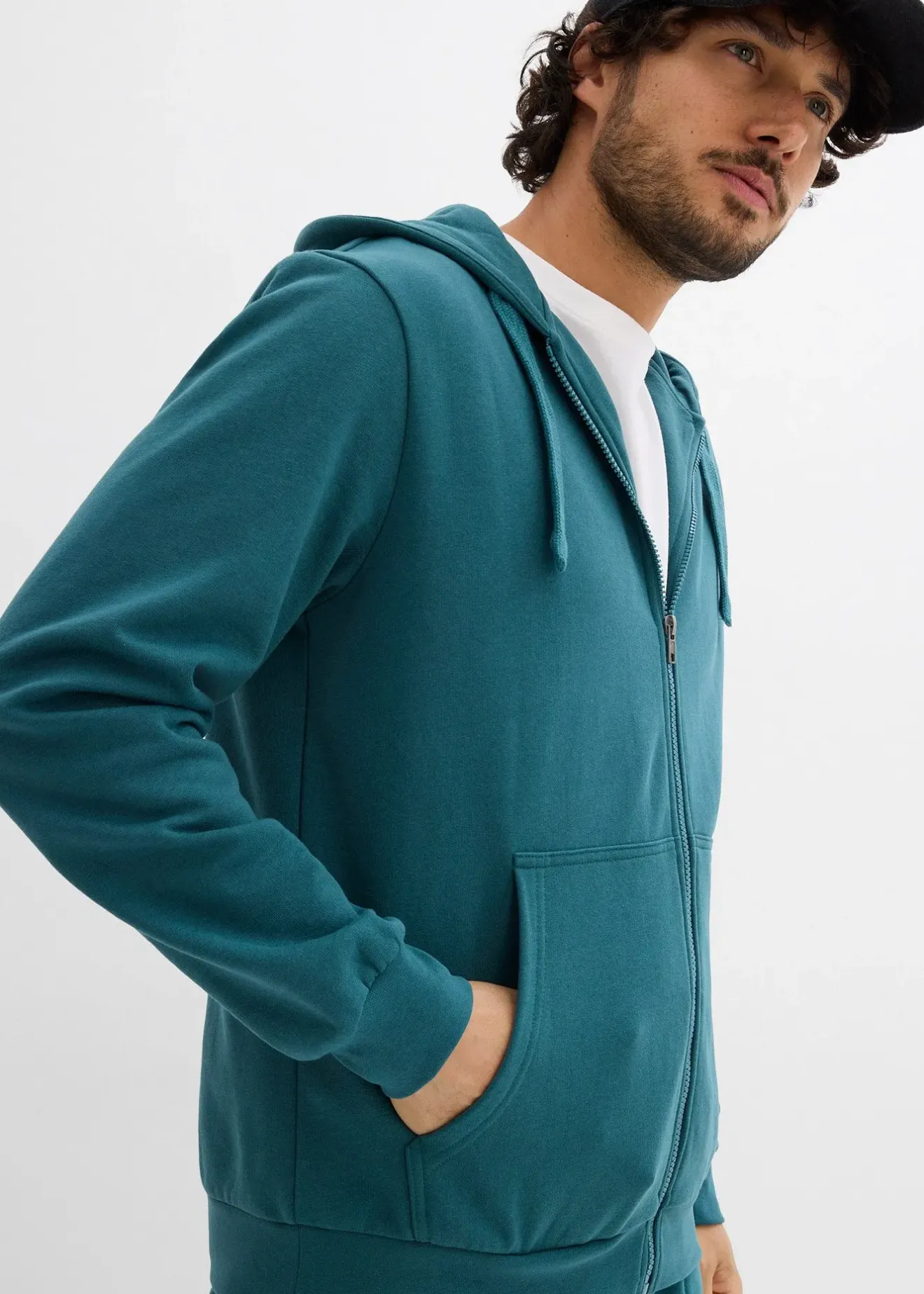 bonprix Sweat zippé à capuche, regular|Homme Vêtements De Sport|Sweats