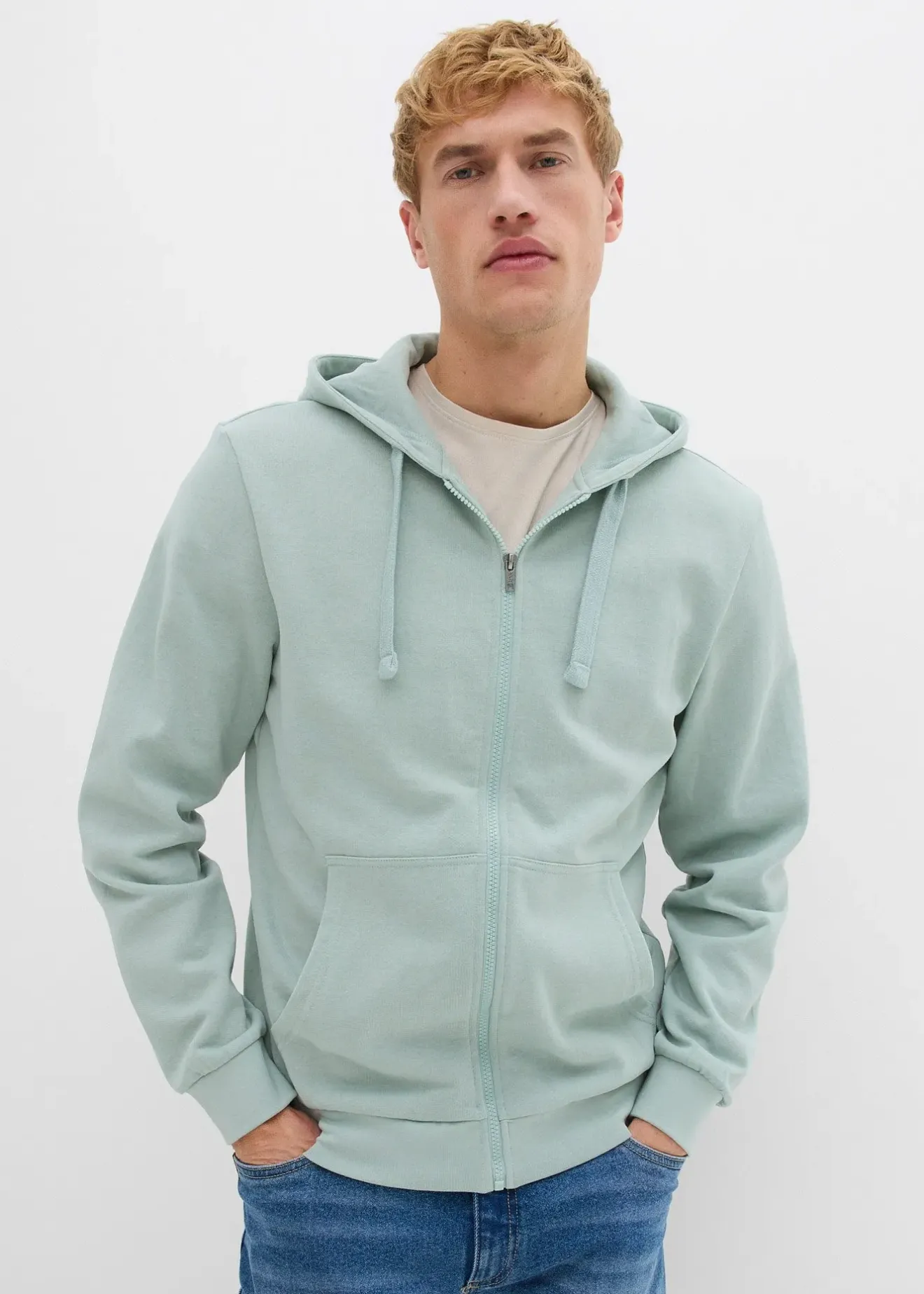 bonprix Sweat zippé à capuche, regular|Homme Vêtements De Sport|Sweats