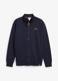 Homme bonprix Sweats|Sweat zippé à col montant et détails enduits