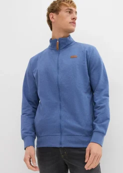 bonprix Sweat zippé à col montant et détails enduits|Homme Sweats