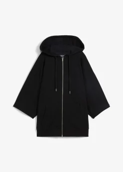 Femme bonprix Sweats|Sweat zippé cape en coton