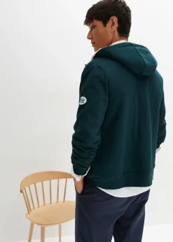 bonprix Sweat zippé doublé sherpa|Homme Vêtements Thermiques|Vêtements De Plein Air