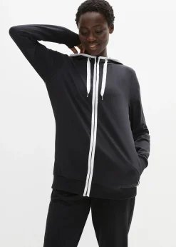 bonprix Sweat zippé en coton extensible|Femme Sweats