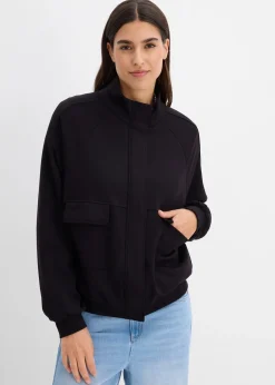 bonprix Sweat zippé en matière néoprène|Femme Sweats