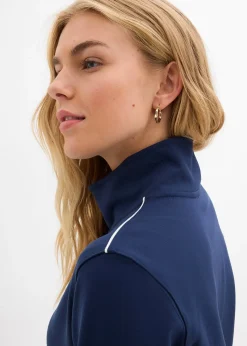 Femme bonprix Sweats|Sweat zippé en Punto di Roma confortable