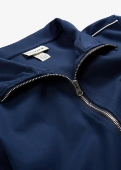 Femme bonprix Sweats|Sweat zippé en Punto di Roma confortable