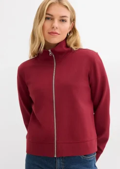 bonprix Sweat zippé en Punto di Roma confortable|Femme Sweats