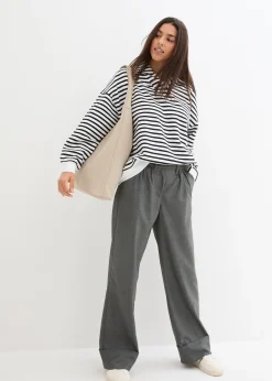 bonprix Sweat-shirt col polo et encolure en V|Femme Sweats